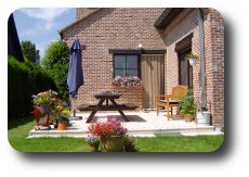 Terrace with flowers